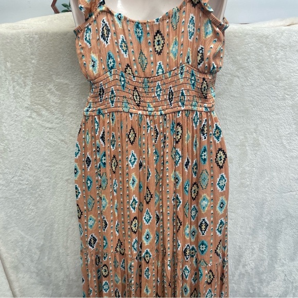 ROCK & ROLL DENIM WOMEN'S SOUTHWESTERN TIERED SLEEVELESS MAXI DRESS medium - Picture 4 of 12